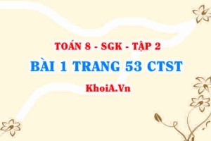Bài 1 trang 53 Toán 8 Chân trời sáng tạo Tập 2